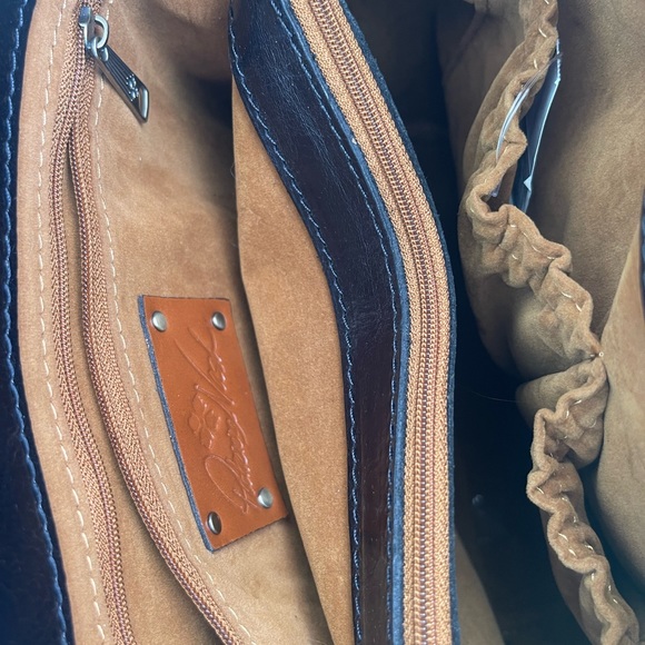 Patricia Nash Leather Accadia Bucket Crossbody Tiger - Picture 7 of 8